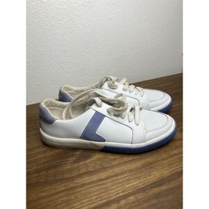 Lauren Ralph Lauren Jennefer Faux Trainer Sneakers Preppy Classic White Size 5.5